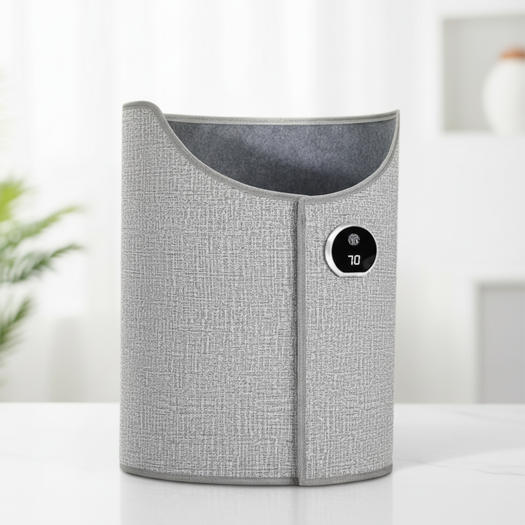 Silent Foldable Leg Warmer Pro - Electric Foot Heater with Thermostat and Auto Shut-Off for Office and Home Use